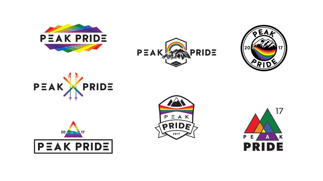 Peak Pride logo drafts