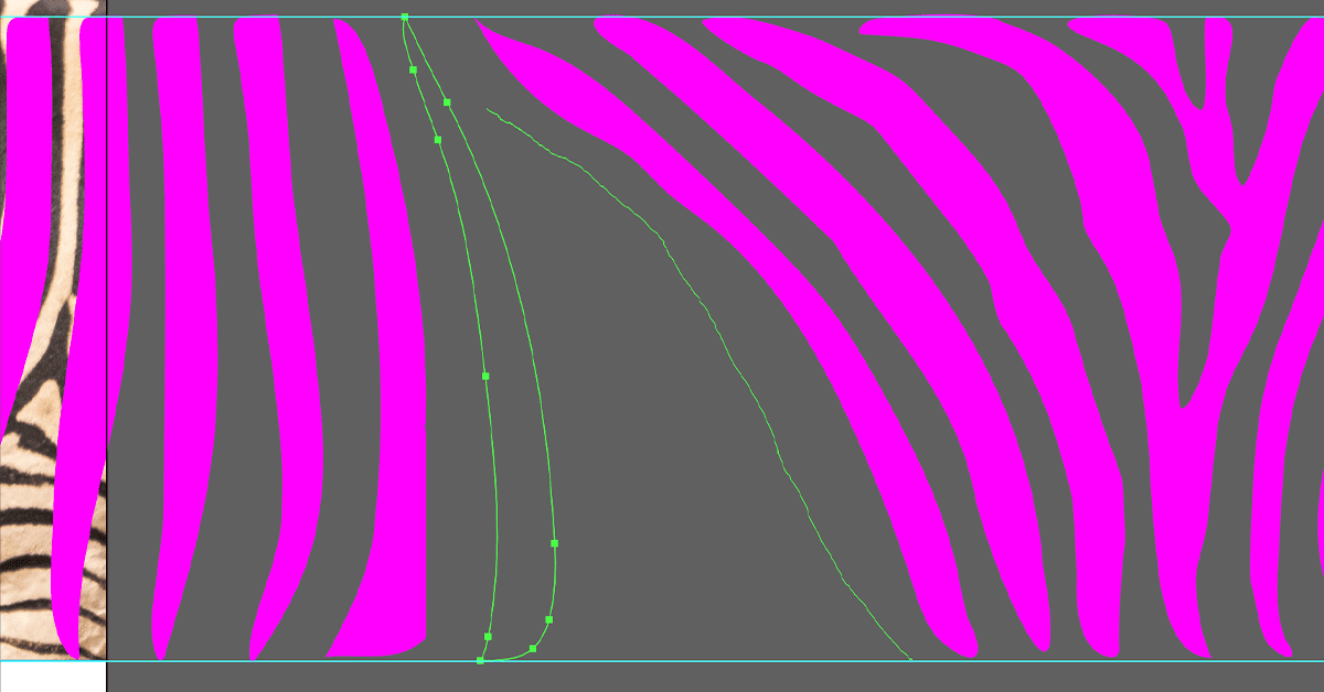 Zebra pattern patching between duplicates