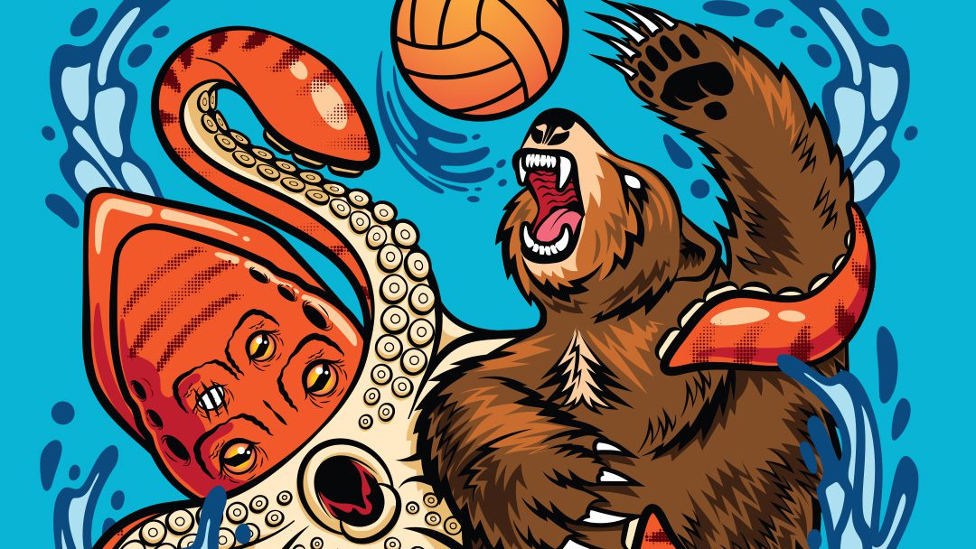 Bear vs Kraken illustration section